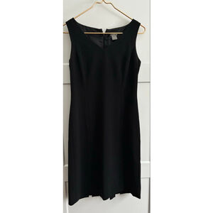 Women's Ann Taylor Petite Black Sleeveless V-Neck Dress 4P